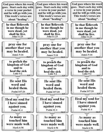 Free Parent Bible Verses for Healing