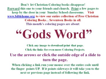 Free Bible Coloring pages growth