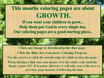 Free Bible Coloring pages growth